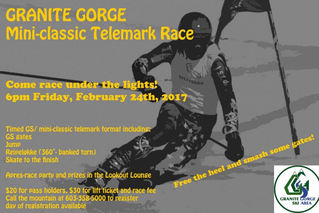 Mini Classic Telemark Race Granite Gorge NH February 24 6 00