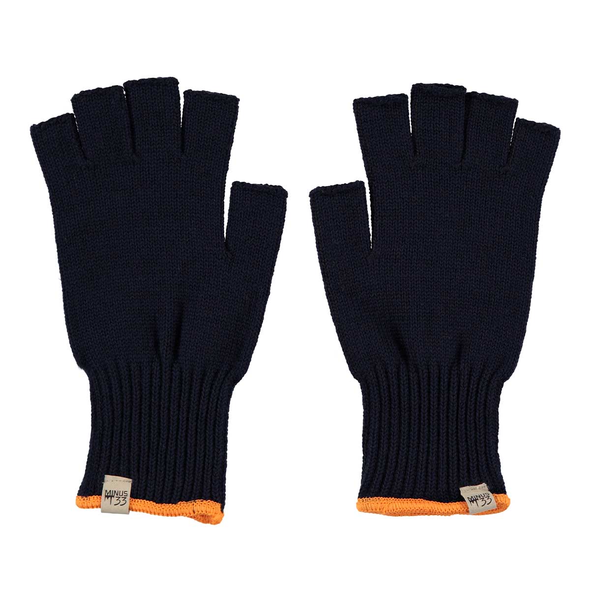 Särmä Merino Fingerless Gloves, Black, Medium