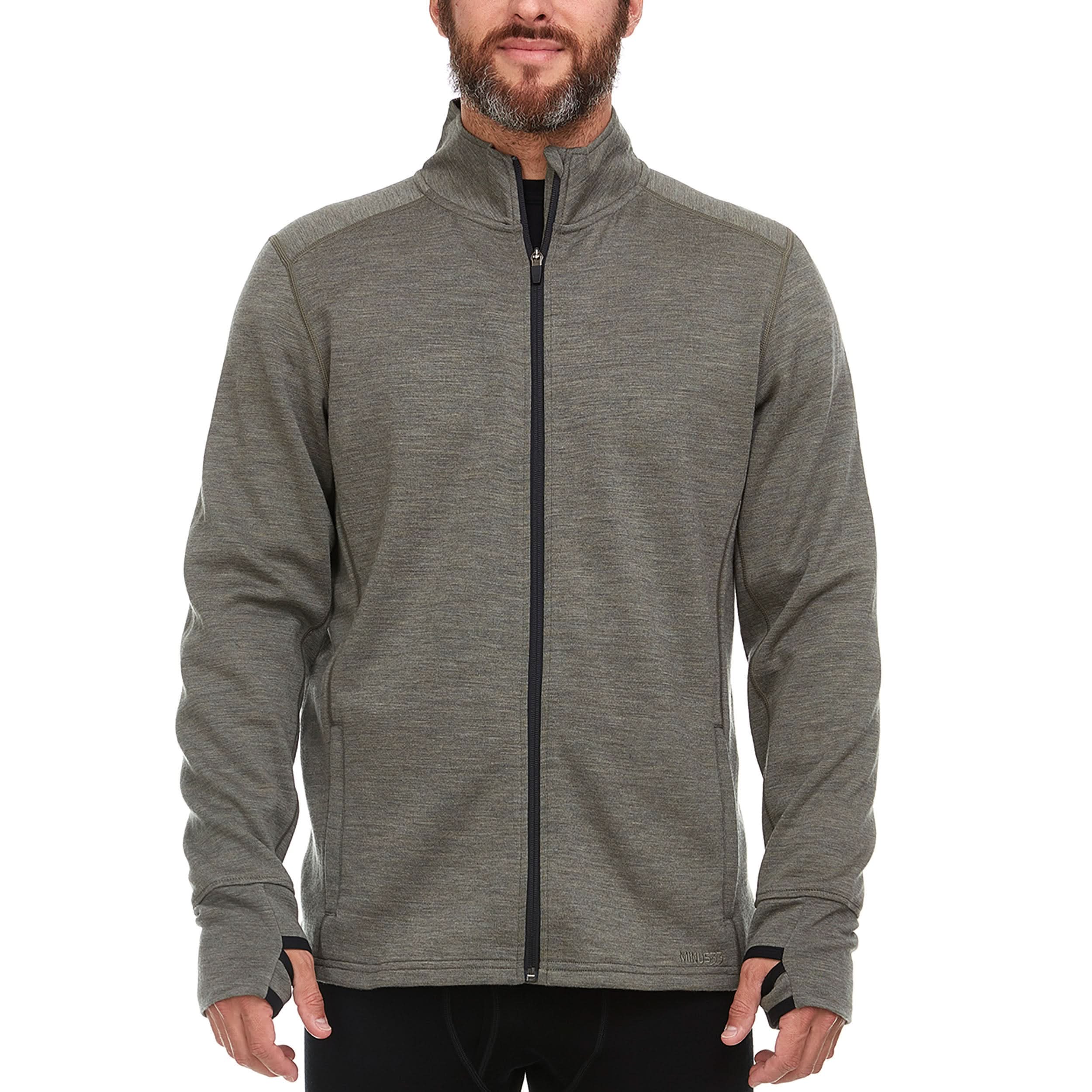 100% Merino Wool Men's Expedition Weight Full Zip Sweater – Minus33
