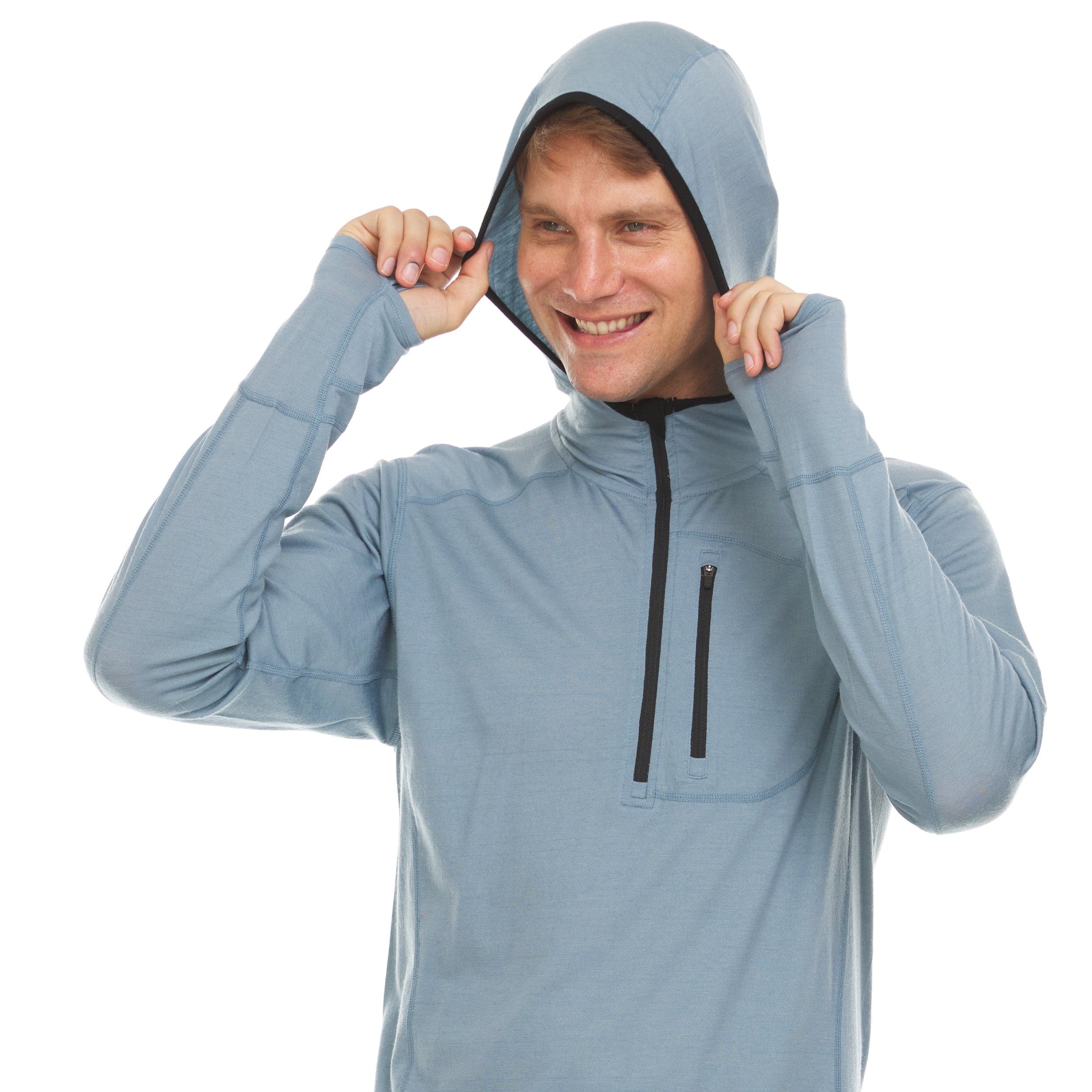 4-Bar virgin wool hoodie