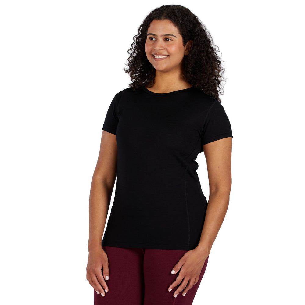 stylish merino wool shirt for women #color_black