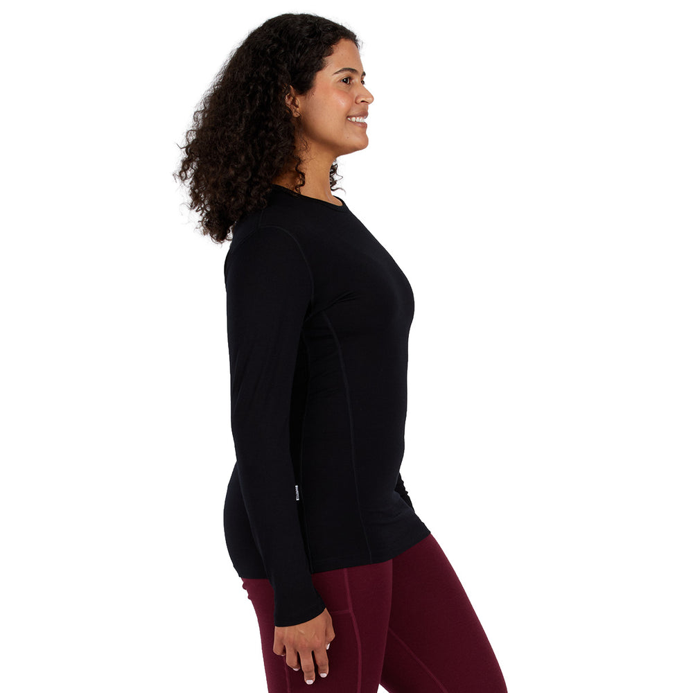 merino wool long sleeve for women #color_black