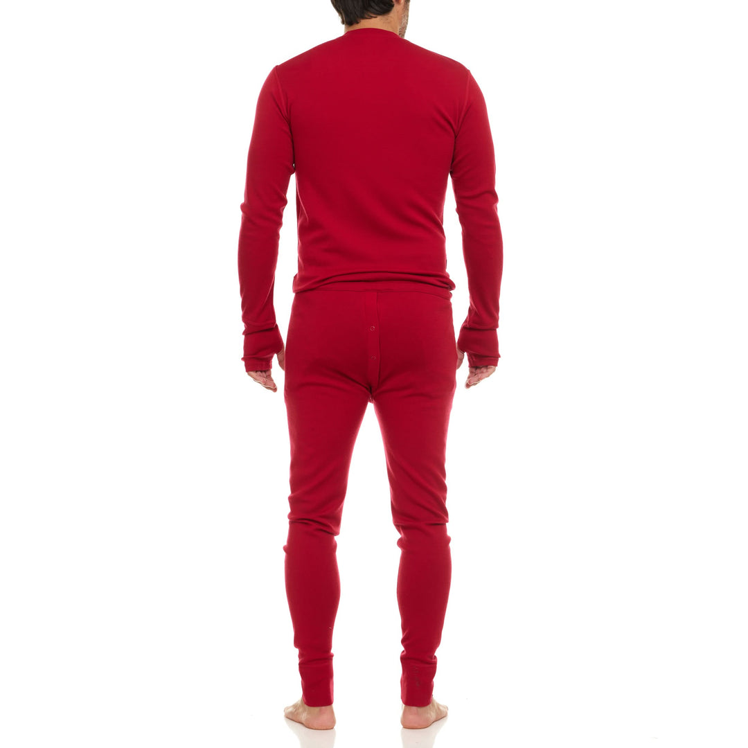 Back Flap Men's Thermal Union Suit Mens Long Johns Onesie