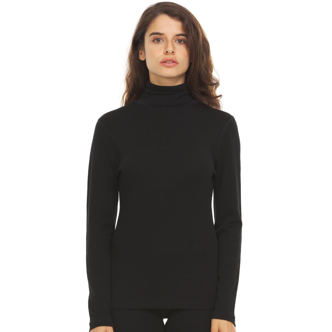 32 Degrees Heat Womens Ultra Soft Thermal Lightweight Baselayer Scoop Neck Long  Sleeve Top, Black, X-Small at  Women's Clothing store