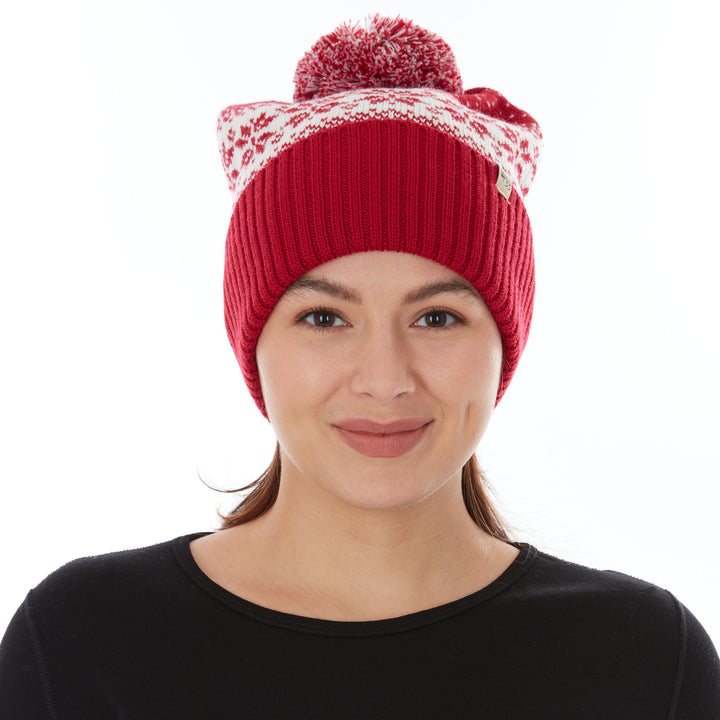 Midweight - Everyday Knit Cuff Pom Beanie 100% Merino Wool