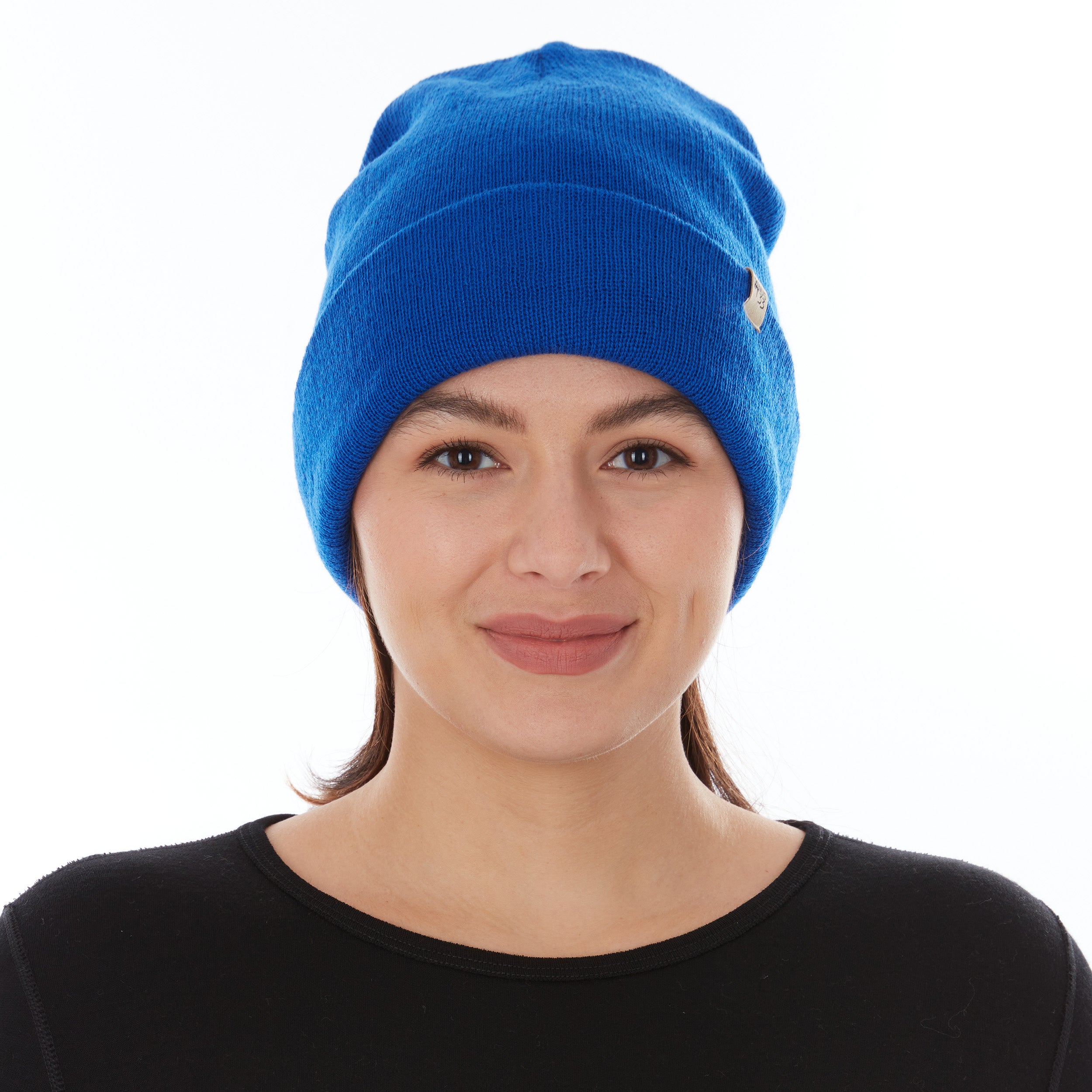 READY TO SHIP | Luxury Knit Beanie | 100% Merino Wool | Adult Size Knit Hat | Holiday Gift | Christmas Gift | hotsell Handmade Gift | White & Blue