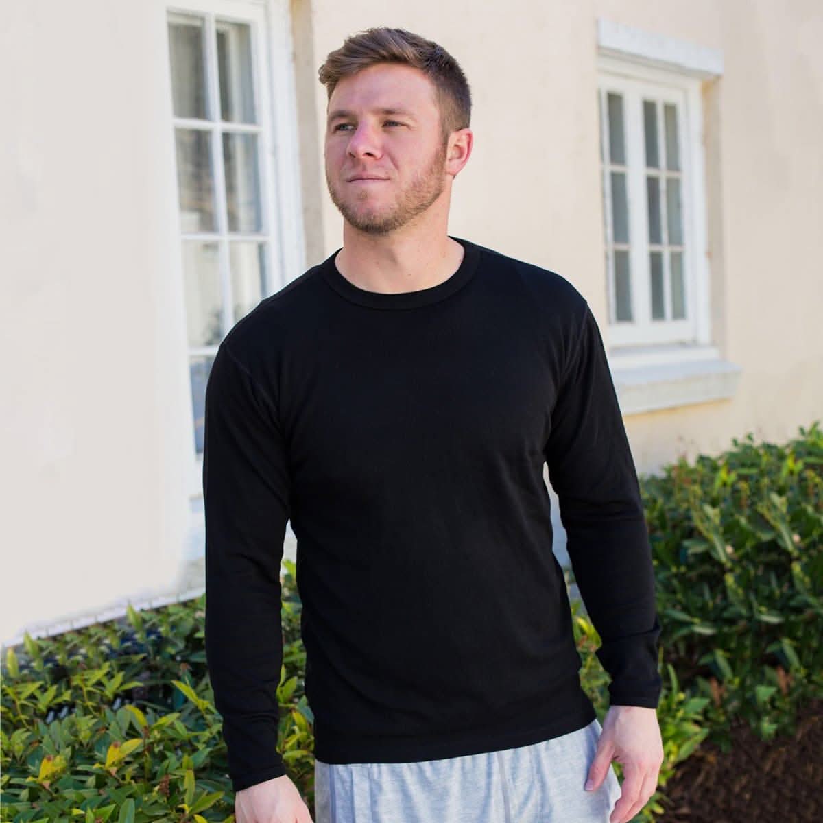 Heavyweight Men's Thermal Base Layer Top | 100% Merino Wool