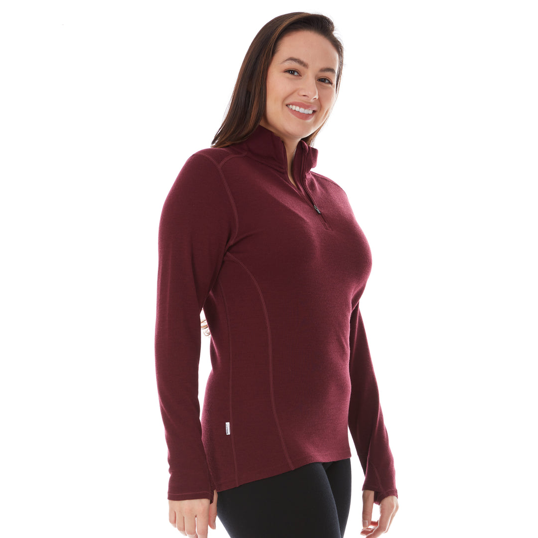 Midweight - Sequoia Women's 1/4 Zip 100% Merino Wool