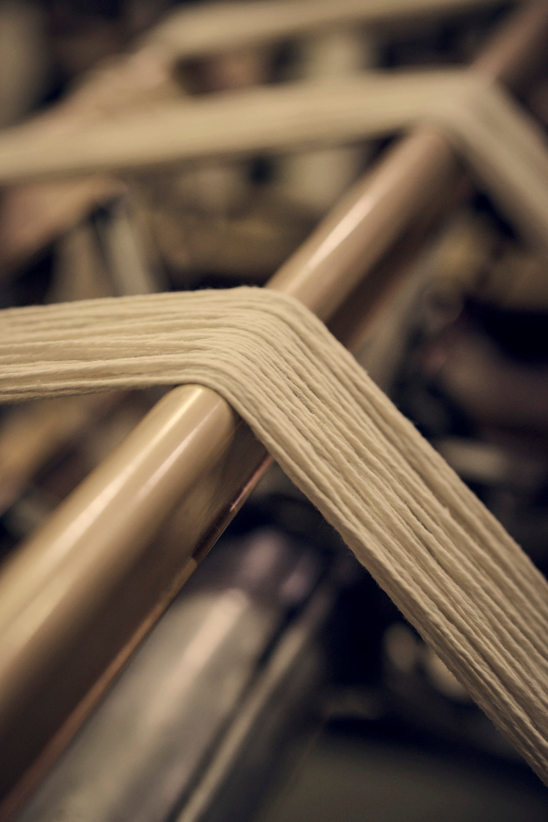 woolen yarn on a weave