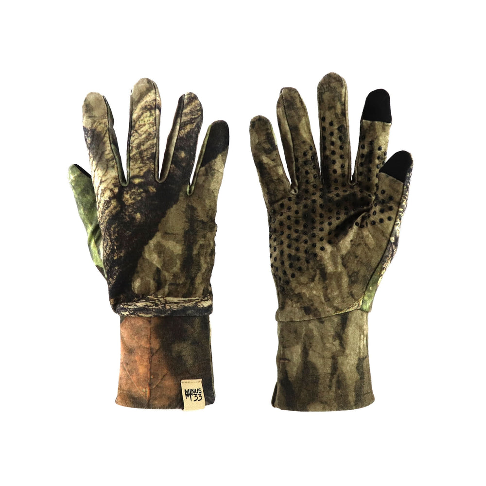 100% merino wool Mossy Oak Camo pattern touchscreen gloves #color_mossy-oak-country-roots