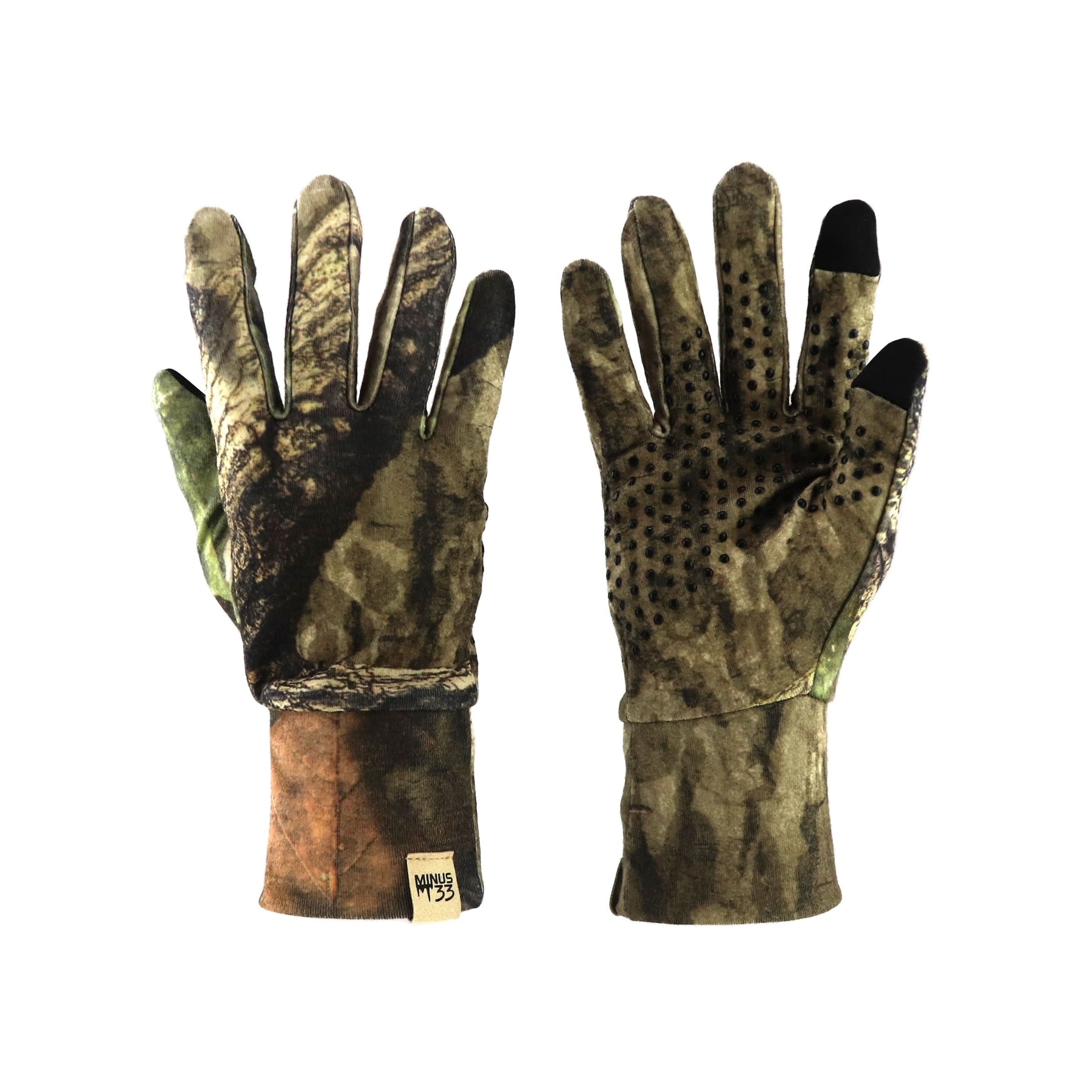 100% Merino Wool Grip-Gloves, Mossy Oak Country Roots / L