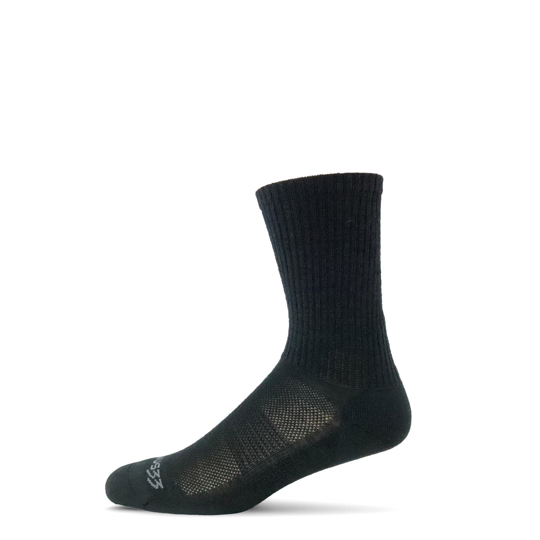 Black merino wool  sock on a white background the best dress socks for men