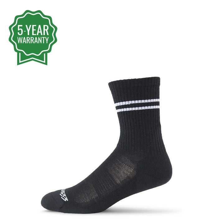 Black striped retro best merino wool sock summer classic 