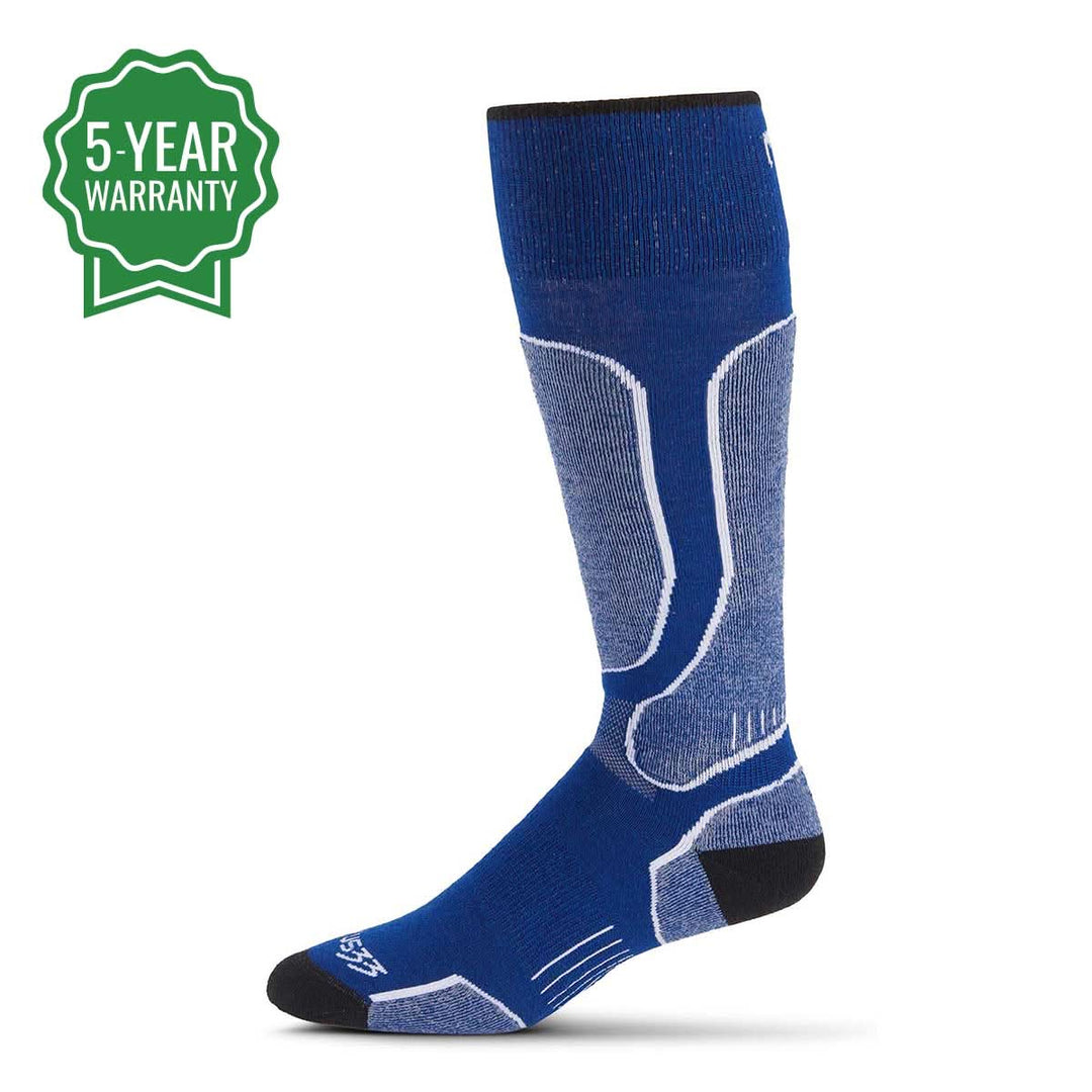 MountainHeritage Elite Over The Calf Wool Snowboard Socks - Lightweight #color_blue