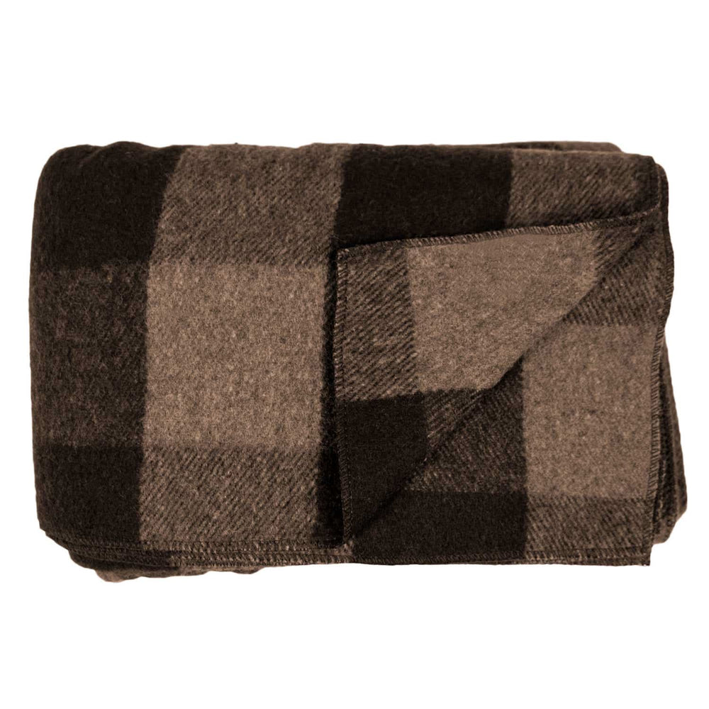 lodge twin wool blanket. best camping best boating blanket. wool picknick blanket. #color_brown-and-tan-plaid