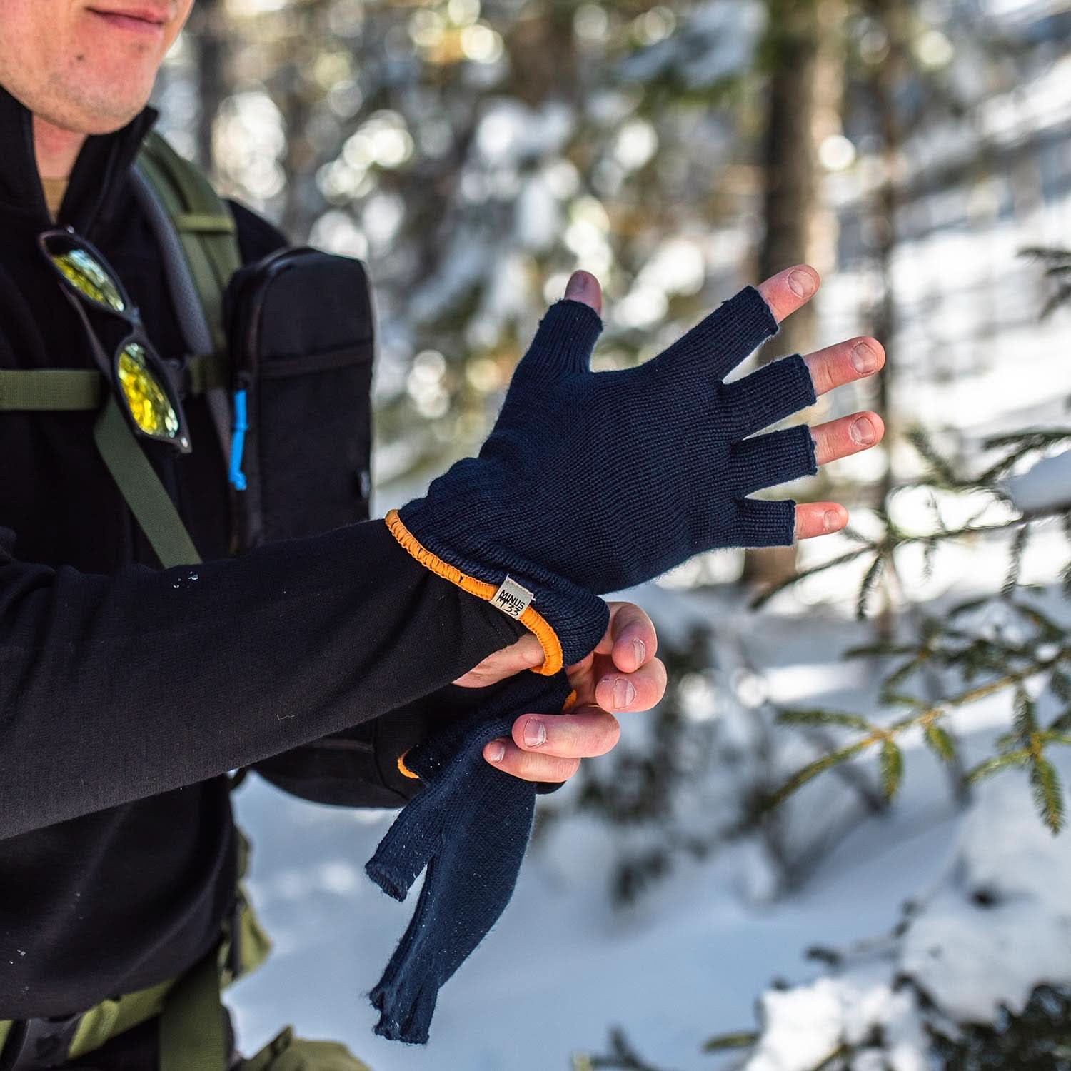 Merino Wool Fingerless Gloves | Warm Lightweight Liners