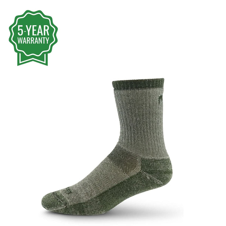heavyweight wool boot socks. winter mountaineering socks for extreme cold thermal warmth #color_olive