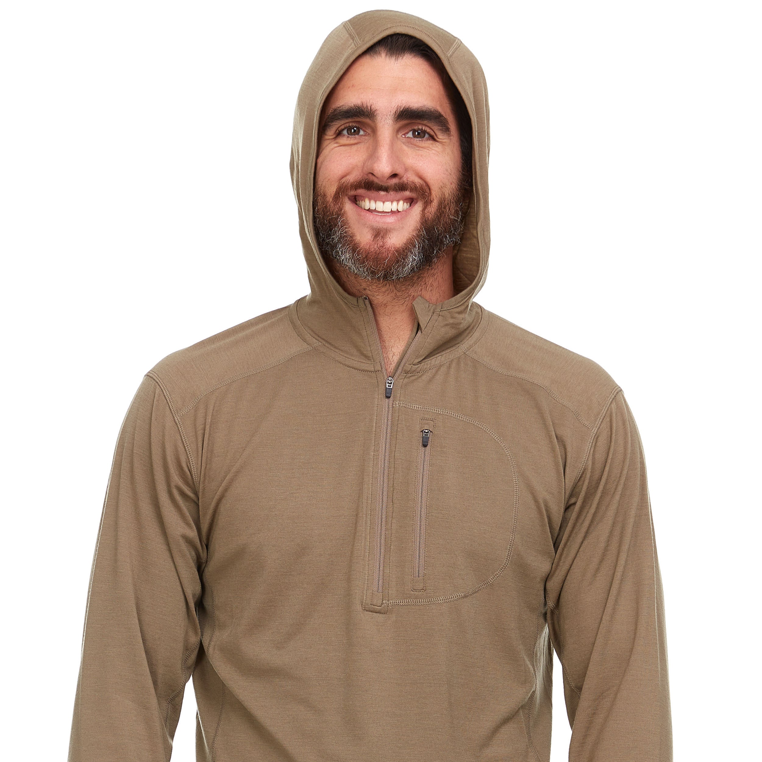 Minus33 Merino Wool Clothing Woolverino Men's Micro 1/4 Zip Hoodie