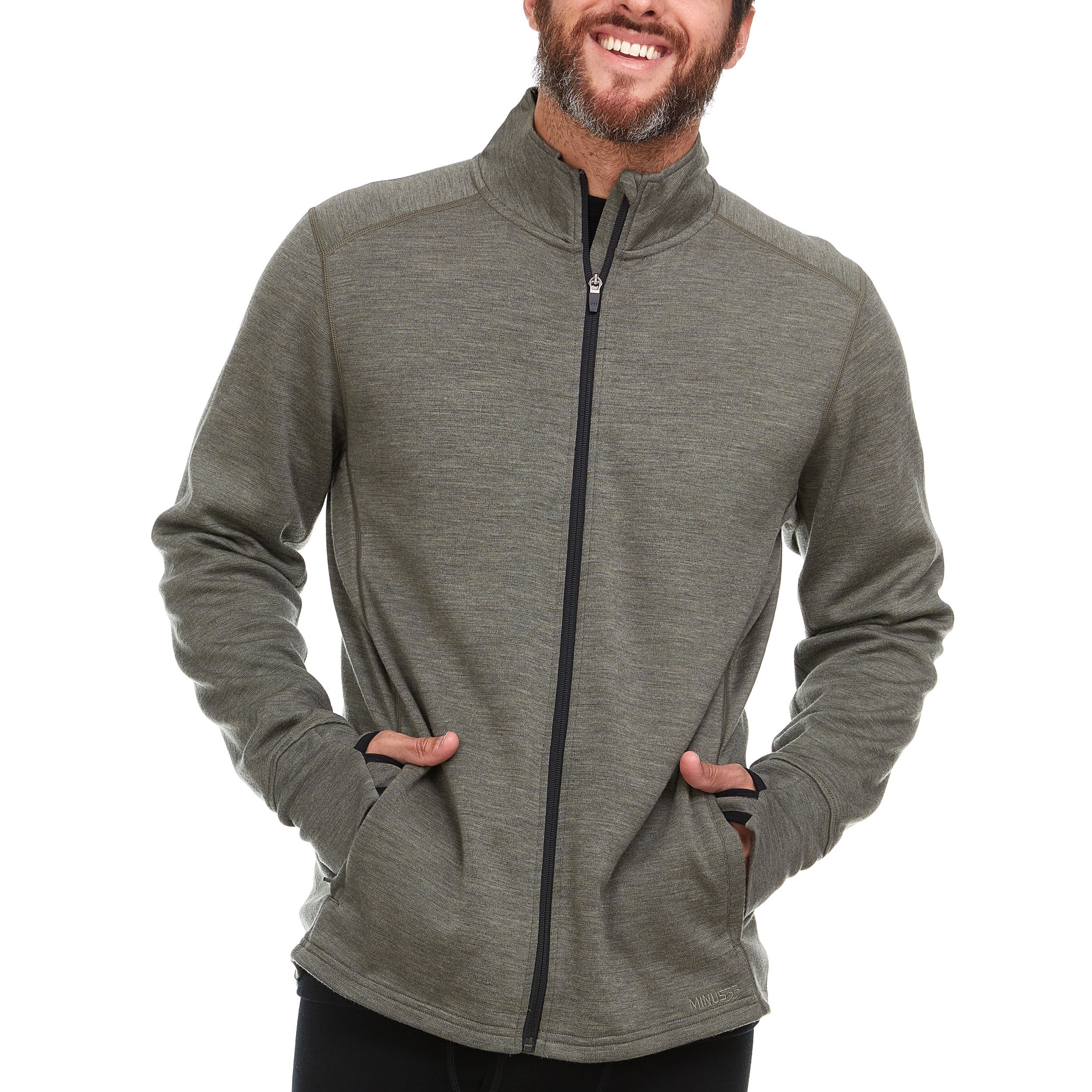 Mens wool discount jacket with zipper