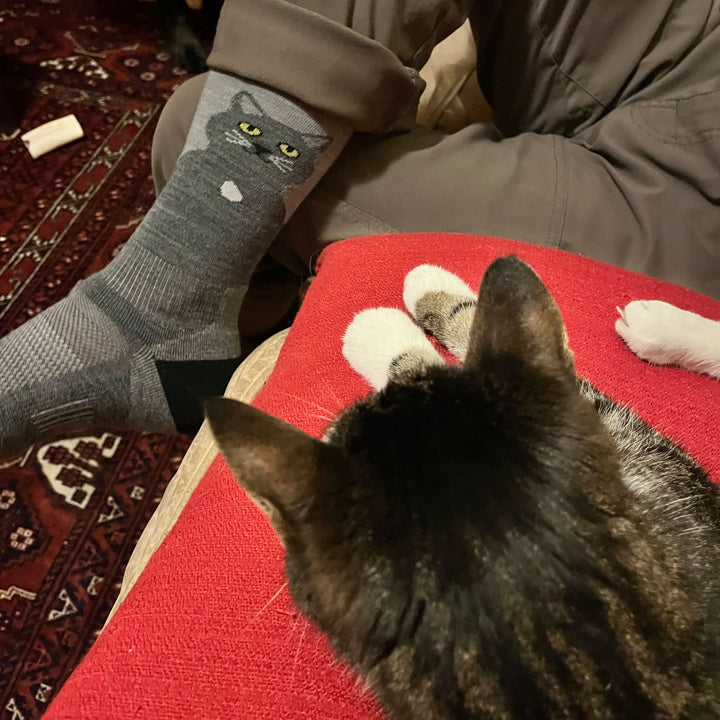 Nimbus cat summit socks merino wool socks that support MWOBS