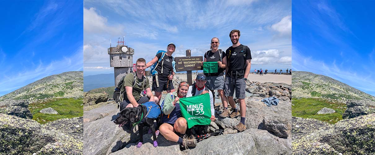 minus33 team at seek the peak - the summit of Mount Washington 