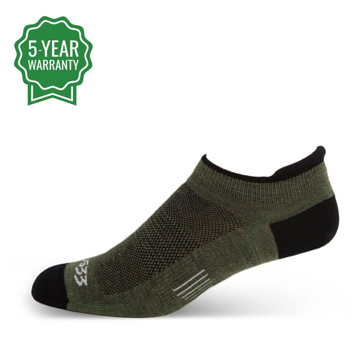 Mountain Heritage Micro Weight No Show Tab Liner Socks Olive Drab #color_olive-drab