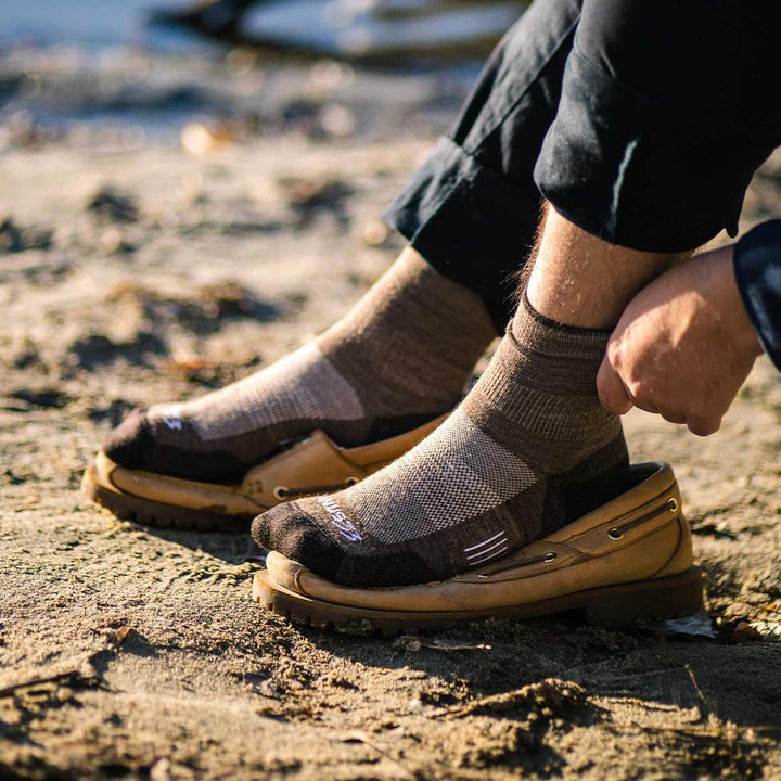 Full Cushion - Mini Crew Wool Socks Mountain Heritage - Minus33 Merino Wool Clothing #color_black