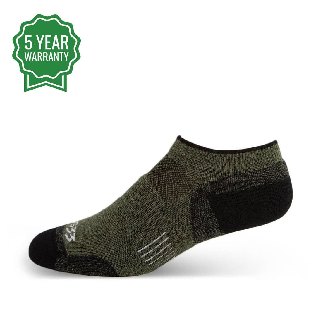 Mountain Heritage Lightweight No Show Socks Olive Drab  #color_olive-drab