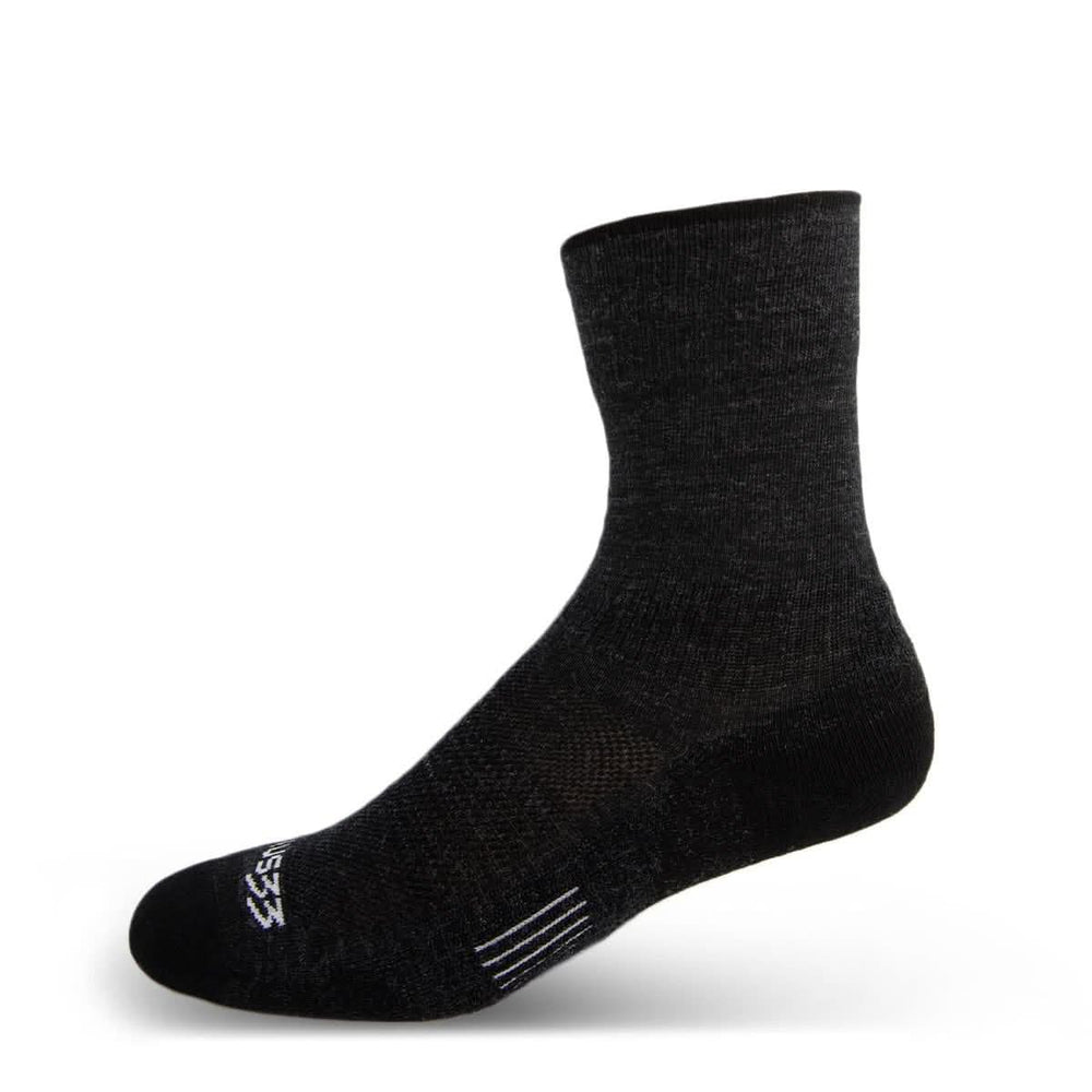 Mountain Heritage Full Cushion Crew Wool Socks - Micro Weight  #color_black