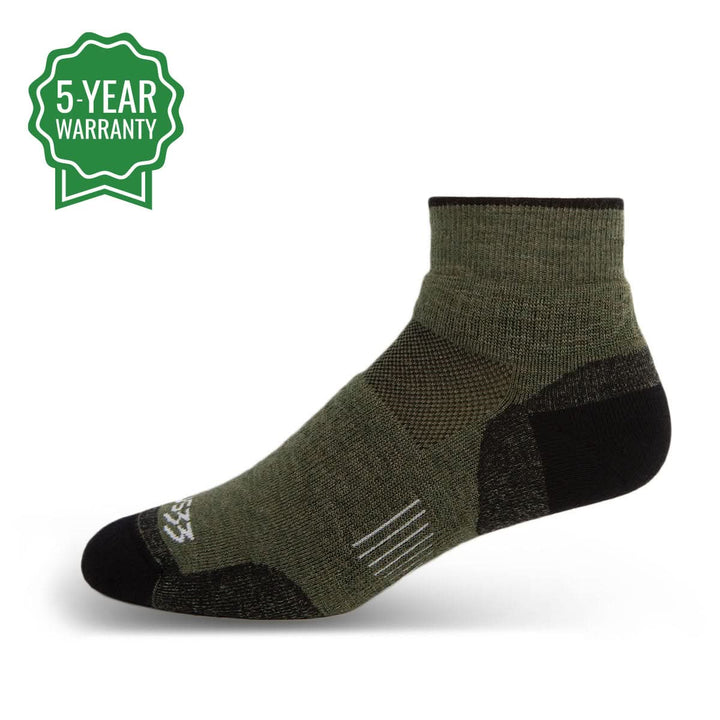 merino wool  ankle sock  microweight with cushion usa made cozy comfy sock   
#color_olive-drab